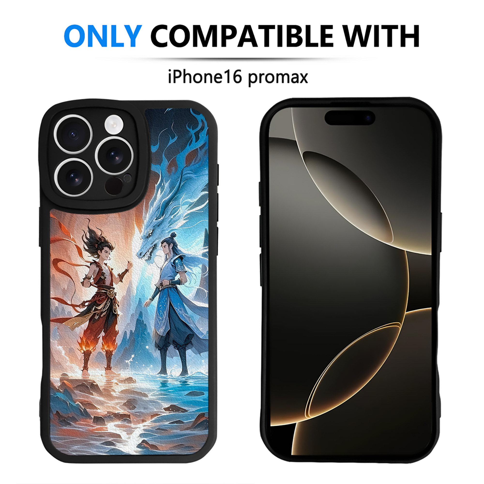 （画像用） Ne Zha 2 ナタ 魔童の大暴れ 【iPhone 16シリーズ対応】シリコンスマホケース（レザー調） 材質：シリコン